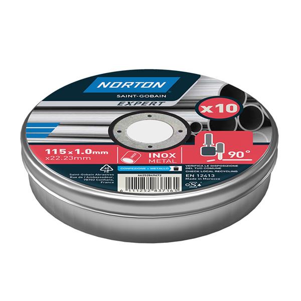 Pack 10 discos corte inox/metal NORTON E